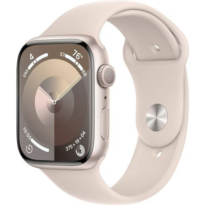 Apple Watch Series 9 GPS (2024) 45mm Starlight Aluminum Case with Starlight Sport Band - M/L | Target