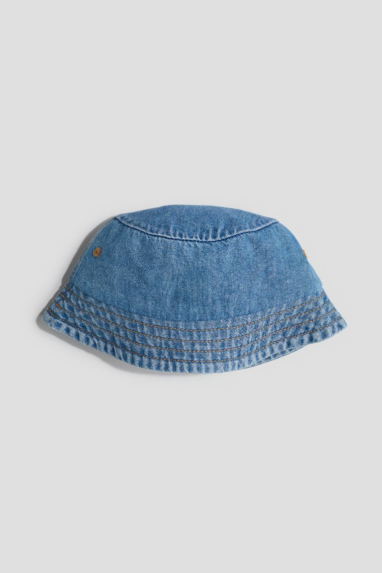 Cotton bucket hat - Denim blue - Kids | H&M GB | H&M (UK, MY, IN, SG, PH, TW, HK)