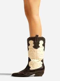 Arezzobota western preta arezzo couro cano médio georgia | ZZ Mall (BR)