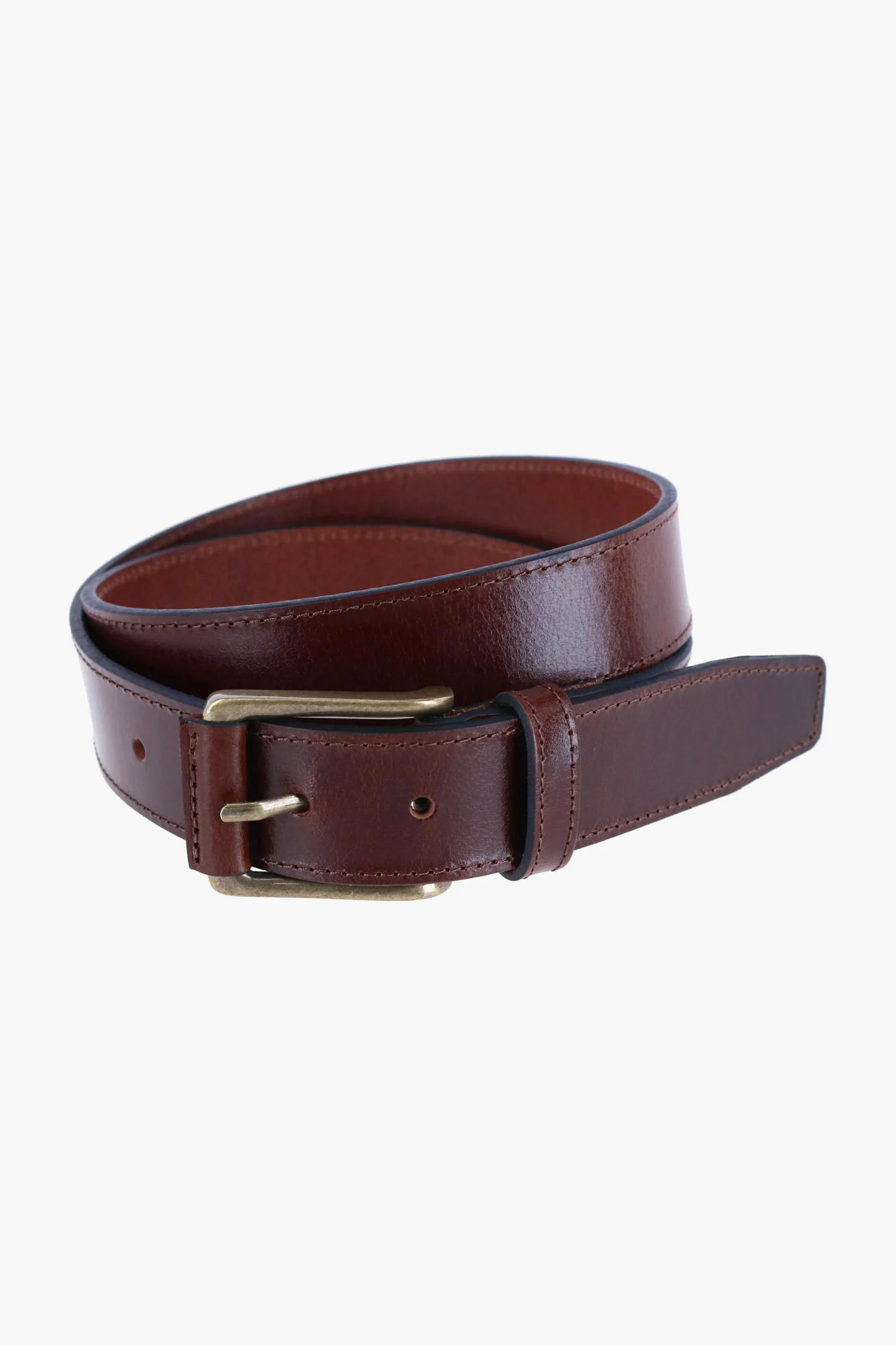 Brown Wyatt 34mm Genuine Leather Casual Jean Belt | Tuckernuck (US)