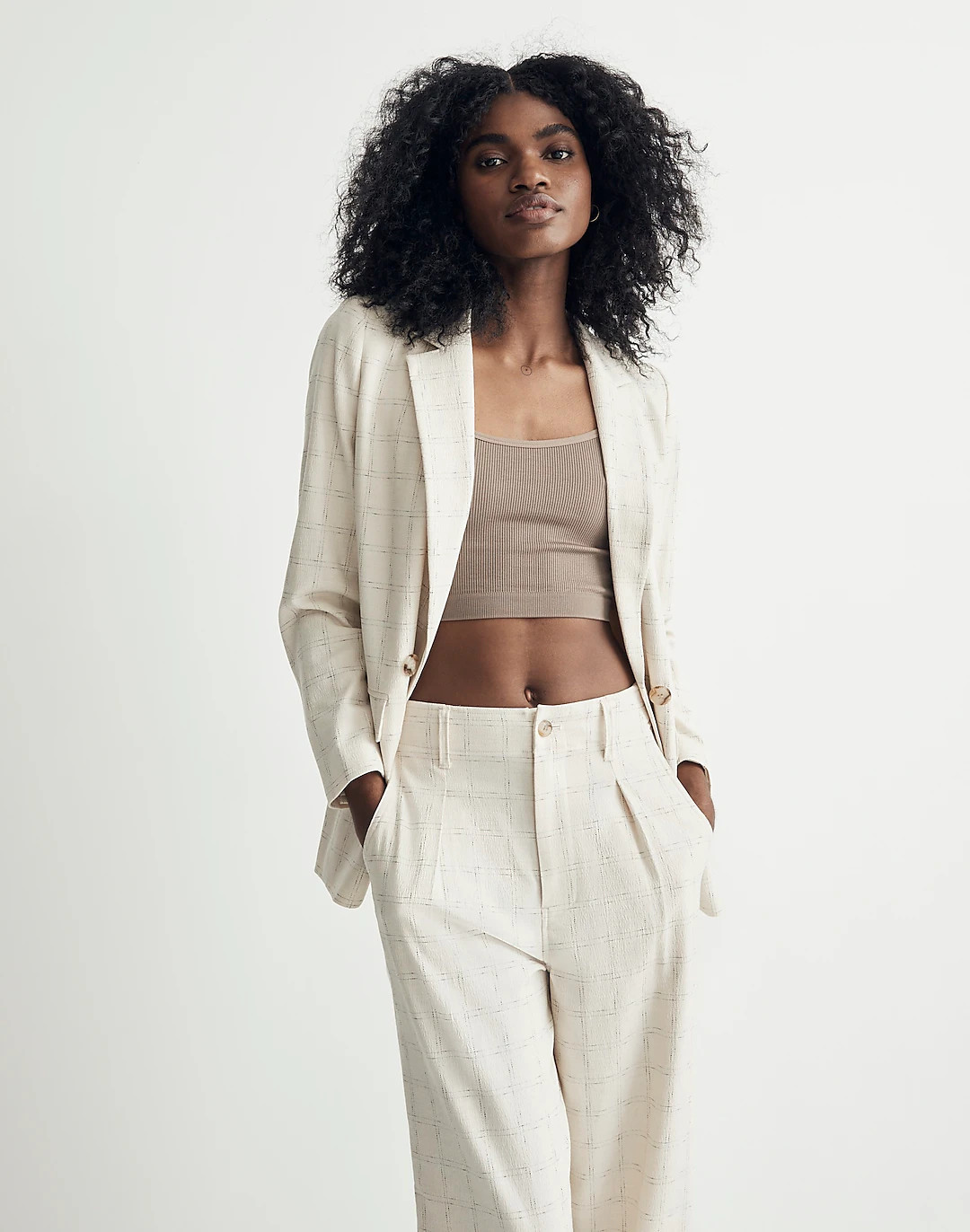 The Caldwell Double-Breasted Blazer in Ghent Plaid | Madewell