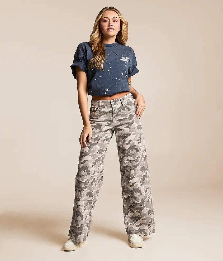 Nori Wide Leg Camo Stretch Jean | Buckle
