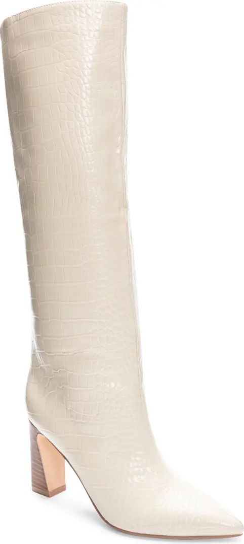 Frankie Croc Embossed Knee High Boot (Women) | Nordstrom