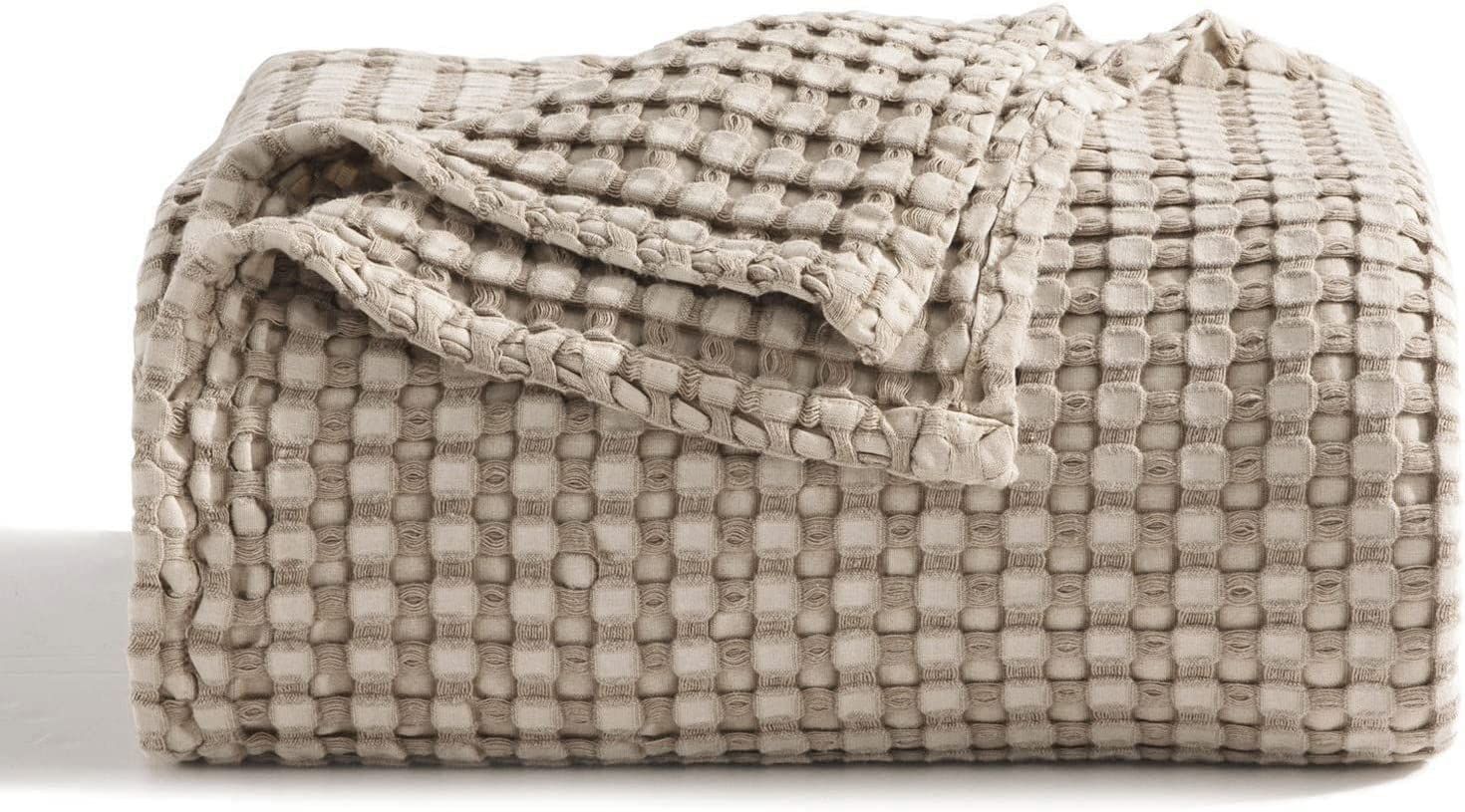 Bedsure Viscose from Bamboo Blanket King Size - Khaki Summer Cooling Blanket, Lightweight Cotton ... | Amazon (US)