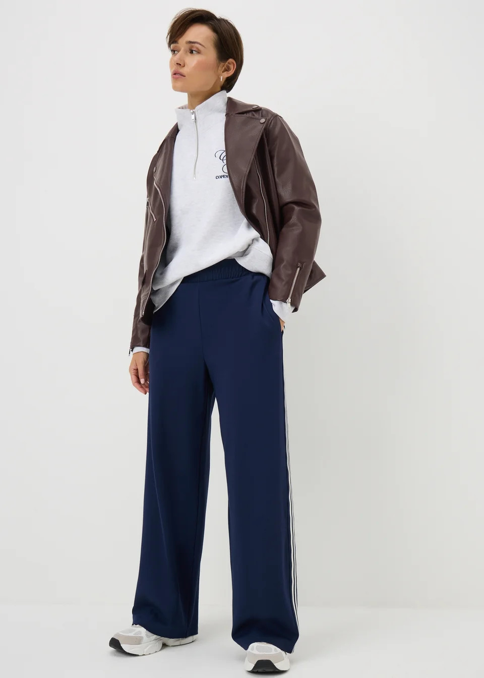 Burgundy Faux Leather Biker Jacket | Matalan (UK)