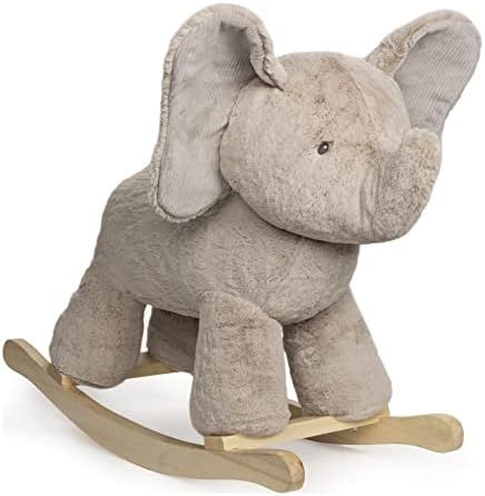 GUND Baby Elephant Rocker with Wooden Base Plush Stuffed Animal Nursery, Gray, 23" | Amazon (US)