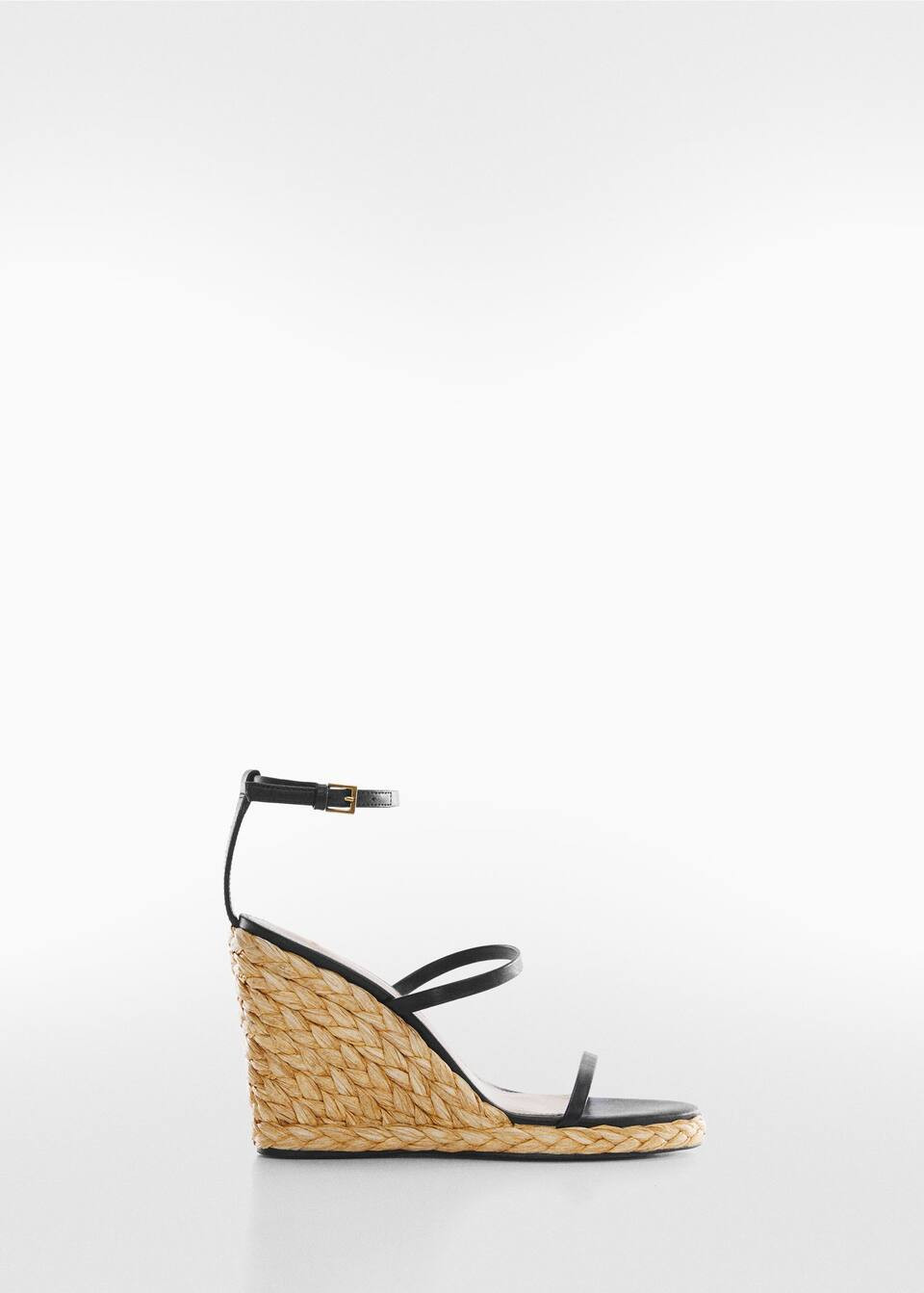 Wedge braided sandals -  Women | Mango United Kingdom | MANGO (UK)