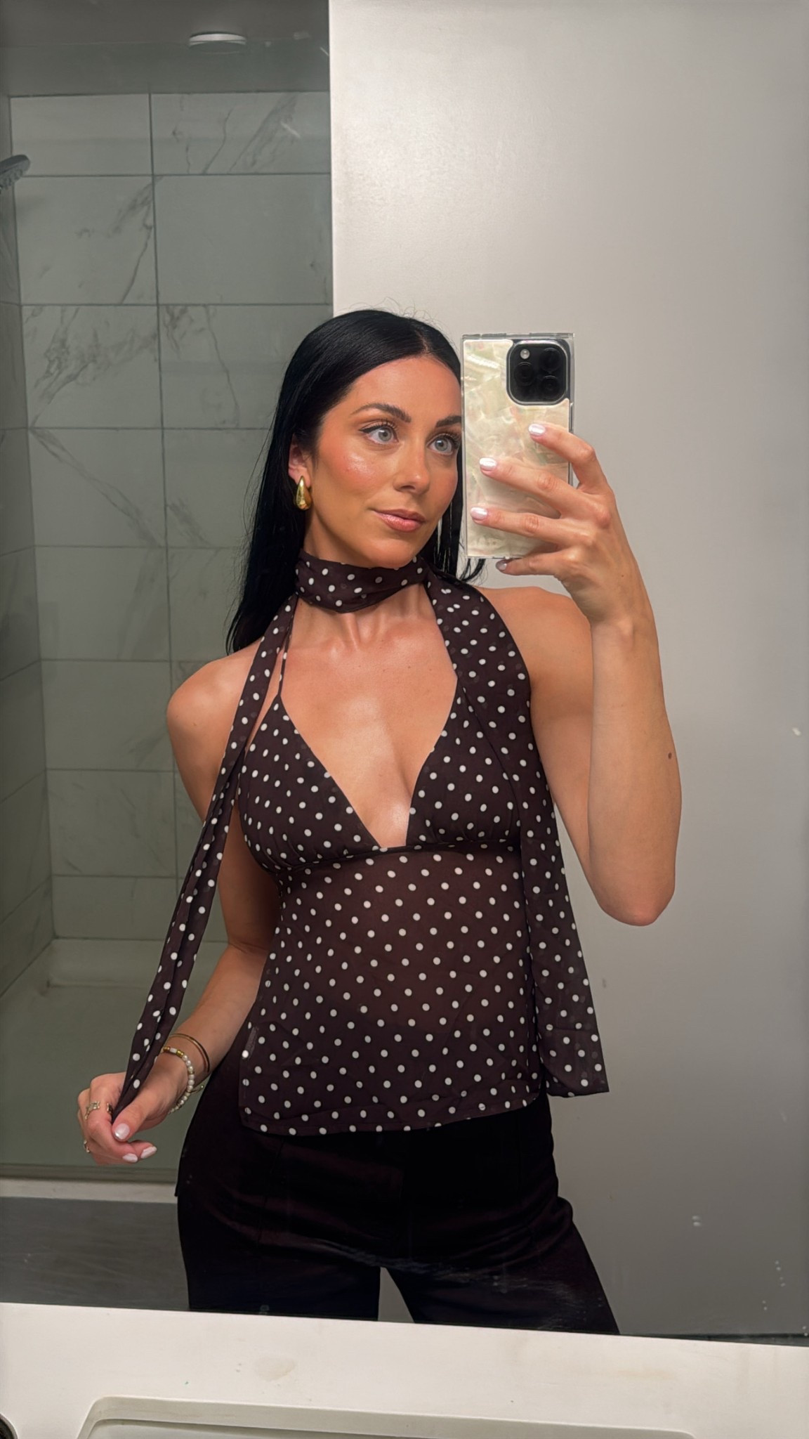 Lil polka dot fit 🤎🤍

Top: XS 

#LTKSummerEdit 

#LTKStyleTip