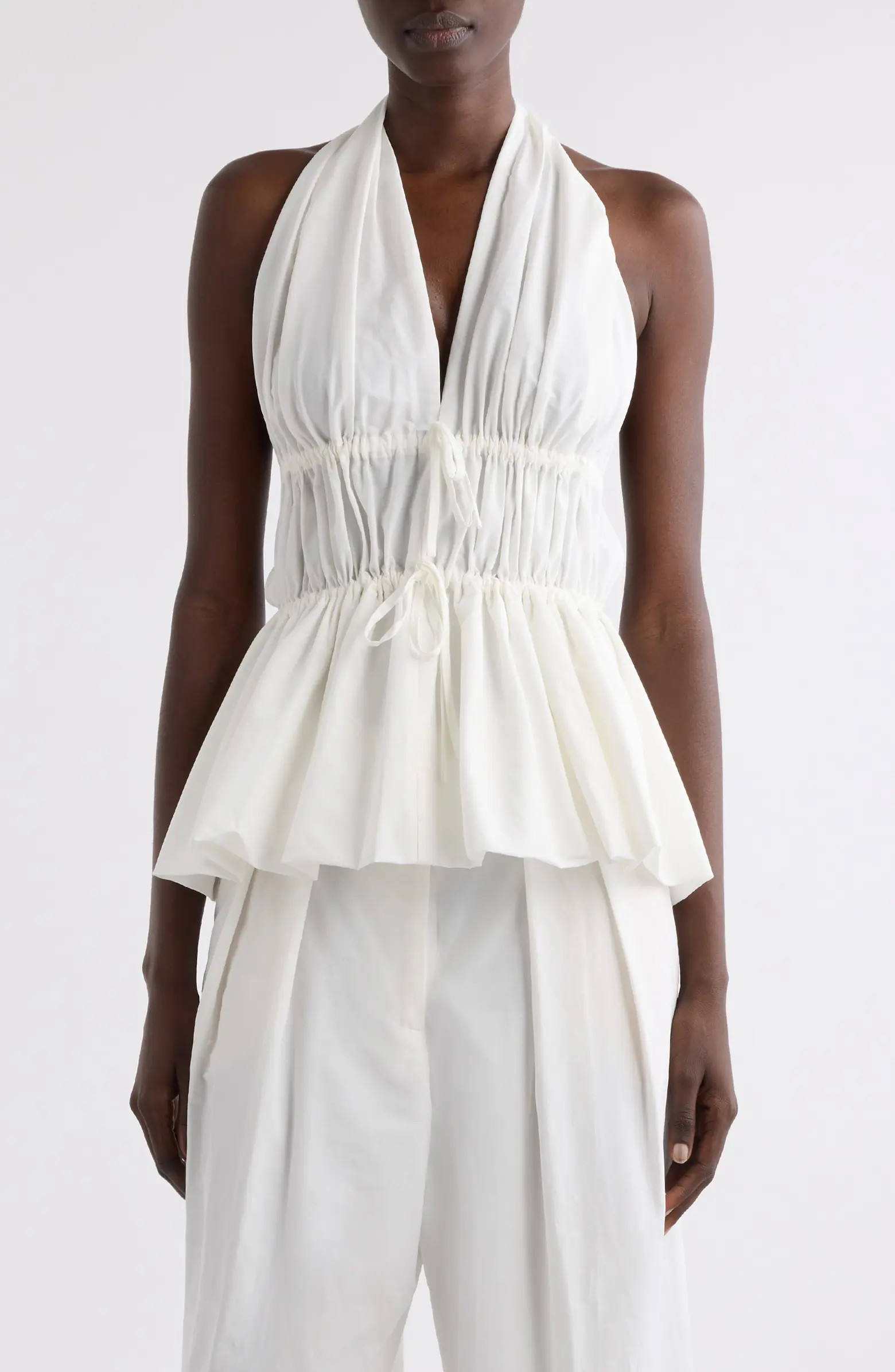 Ceana Ruched Halter Top | Nordstrom