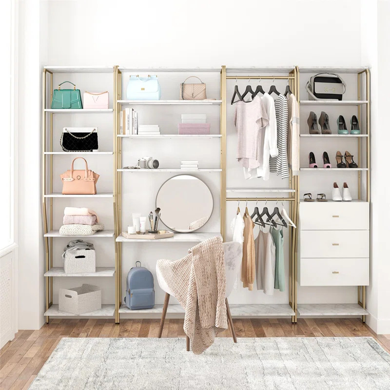 Gwyneth 4 Piece Walk In Closet System | Wayfair North America