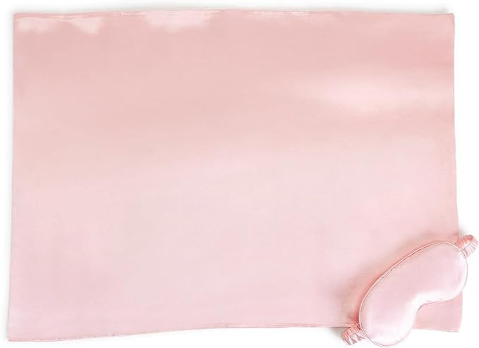 Two's Company Rose Satin Pillowcase and Eye Mask Set in Gift Box | Amazon (US)