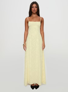 South Of France Maxi Dress Yellow | Princess Polly US