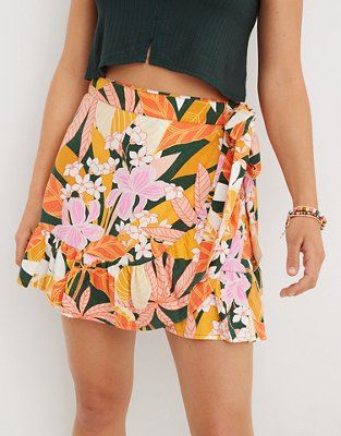 Aerie Wrap Mini Skirt | American Eagle Outfitters (US & CA)