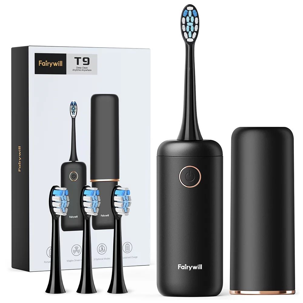Fairywill Travel Electric Toothbrush for Kids, Portable Electric Toothbrush with 4 Brush Heads , ... | Walmart (US)