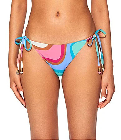 Kurt Geiger London Kensington Rainbow Swirl Tie Side Hipster Swim Bottom - S | Dillard's