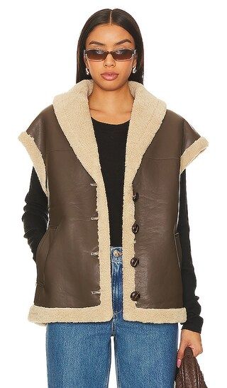 Filippa Faux Leather Vest in Coco | Revolve Clothing (Global)