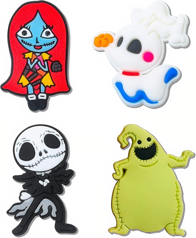4 Pcs Nìghtmare Before Chrìstmas Croc Shoe Charms, Horror Cartoon Shoe Decoration Charms, Acces... | Amazon (US)