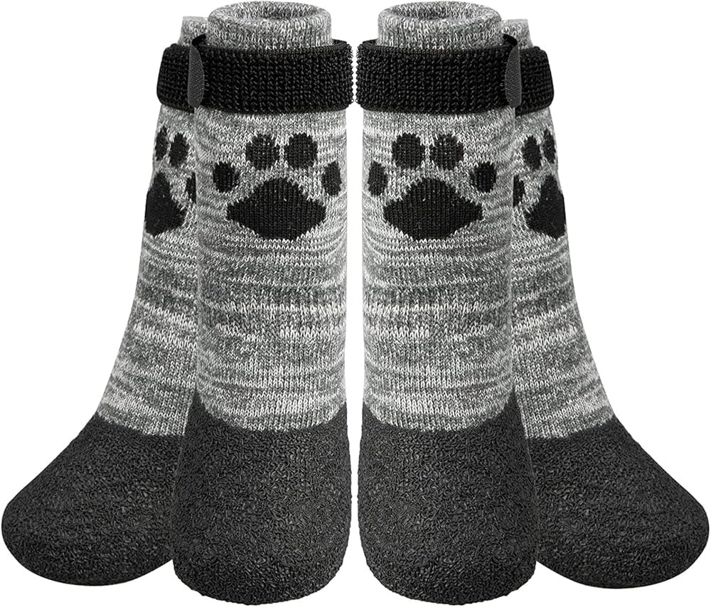 KOOLTAIL Anti Slip Dog Socks - Outdoor Dog Boots Waterproof Dog Shoes Paw Protector with Strap Tr... | Amazon (US)