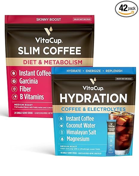 VitaCup Instant Coffee Stick (42) Count Bundle | Slim Blend & Hydration Coffee | Superfood & Vita... | Amazon (US)