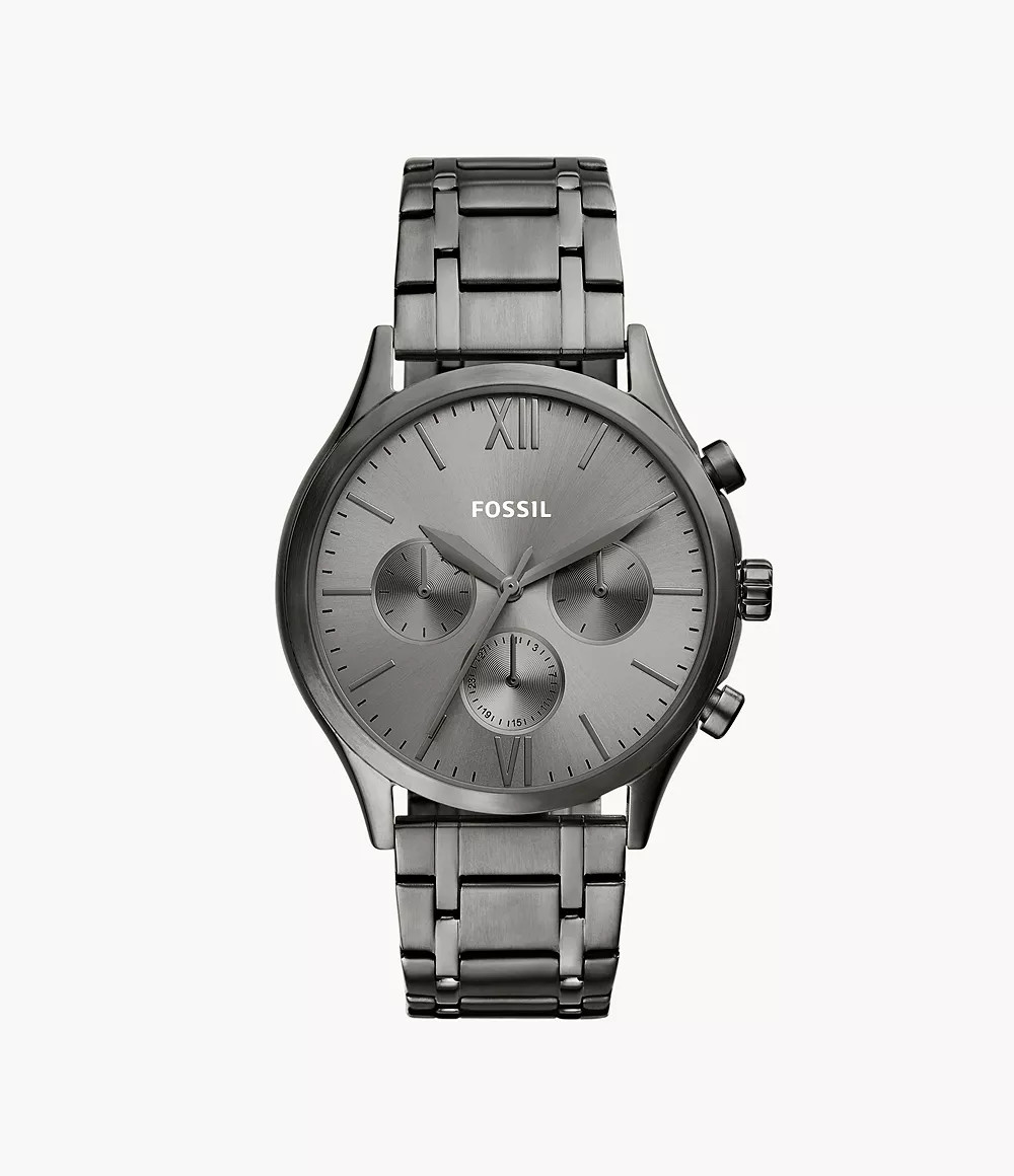 Fenmore Multifunction Smoke Stainless Steel Watch | Fossil (US)