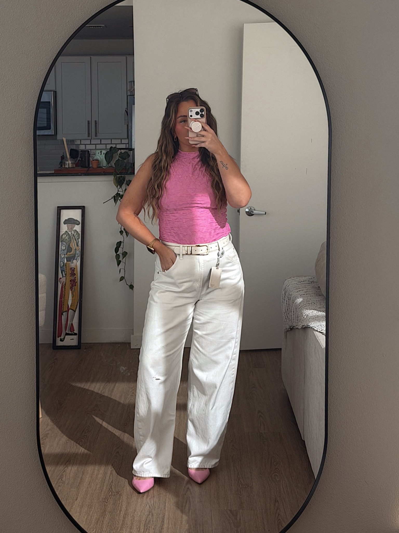 top - mango
heels - aldo
top and heels linked on shopmy
jeans - uniqlo
belt - amazon

#LTKootd #LTKgrwm #LTKWorkwear