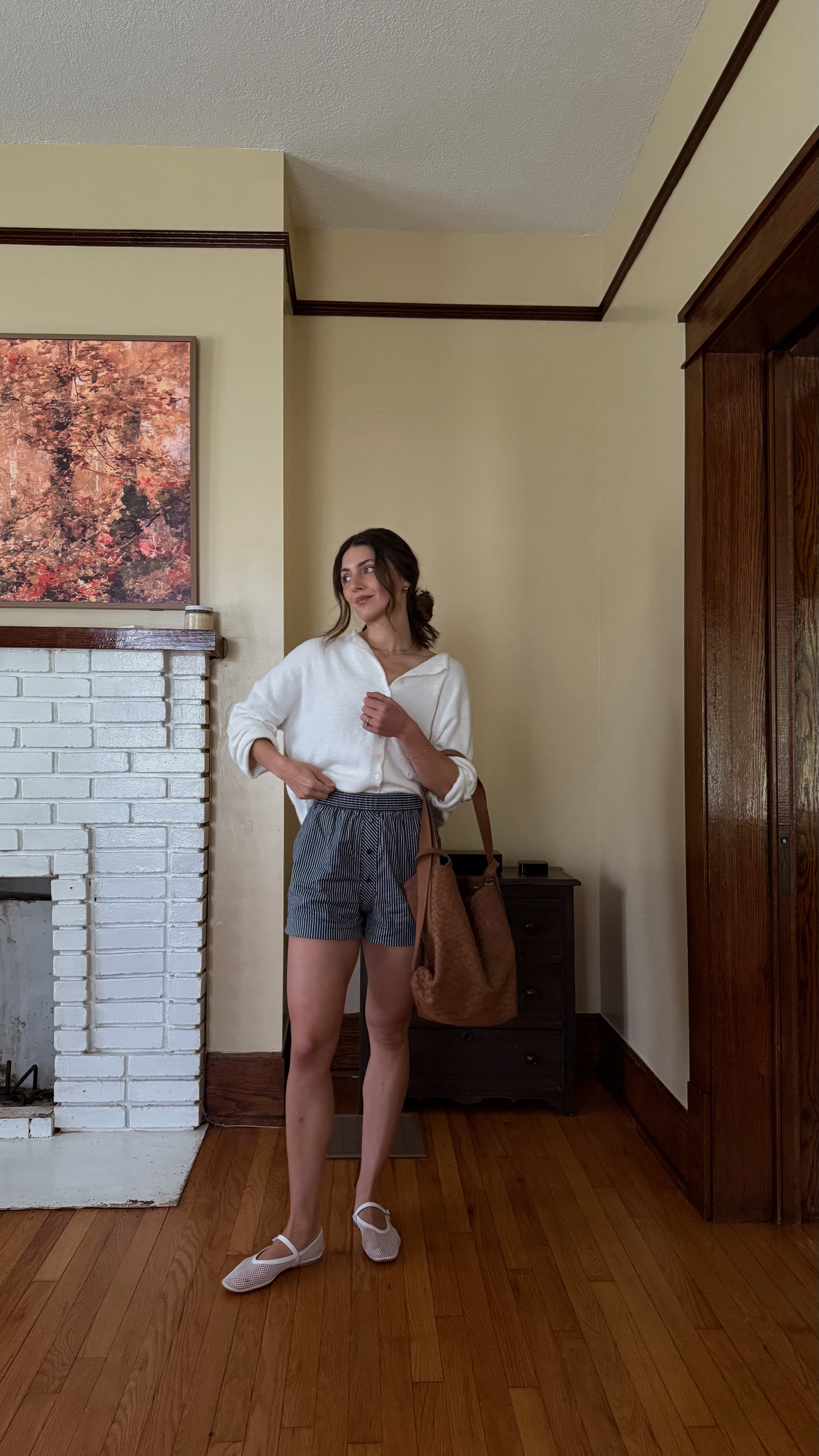 These shorts on repeat! Tts, size small, linked similar cardigans 