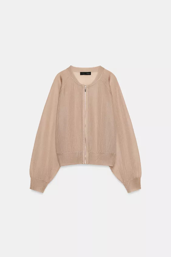 KNIT BOMBER JACKET | Zara UK