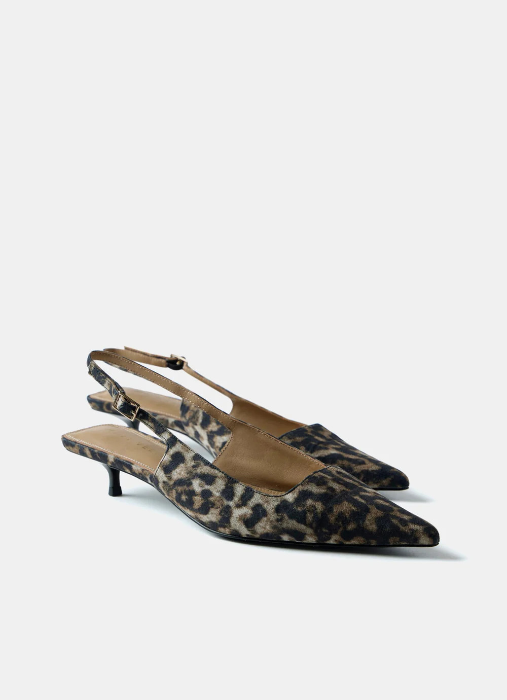 Lol Leopard Print Slingback Kitten Heels | Mint Velvet