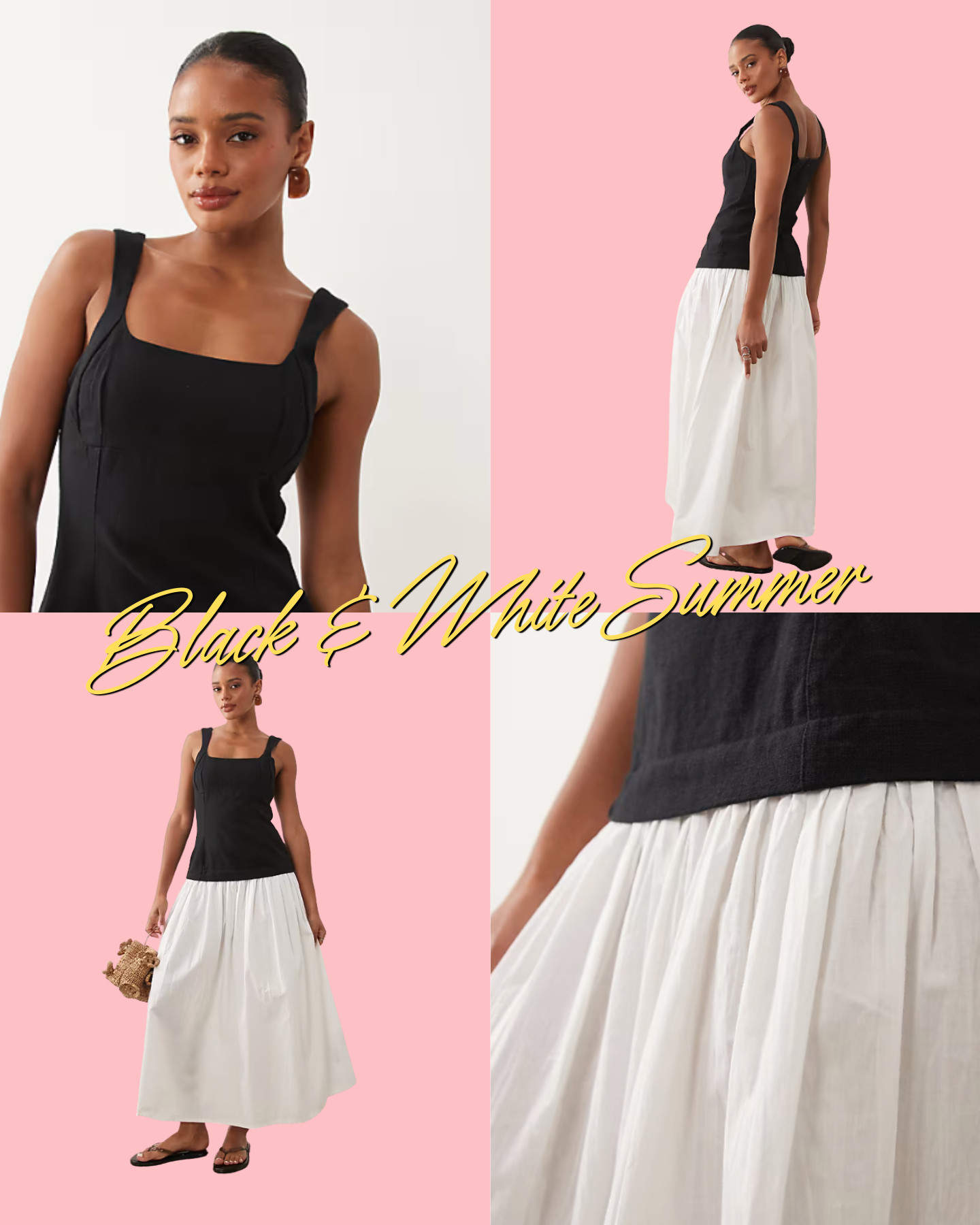 This black and white midi dress from ASOS? A staple in your closet, Sis! 

 #LTKootd #LTKSaleAlert #LTKPlusSize