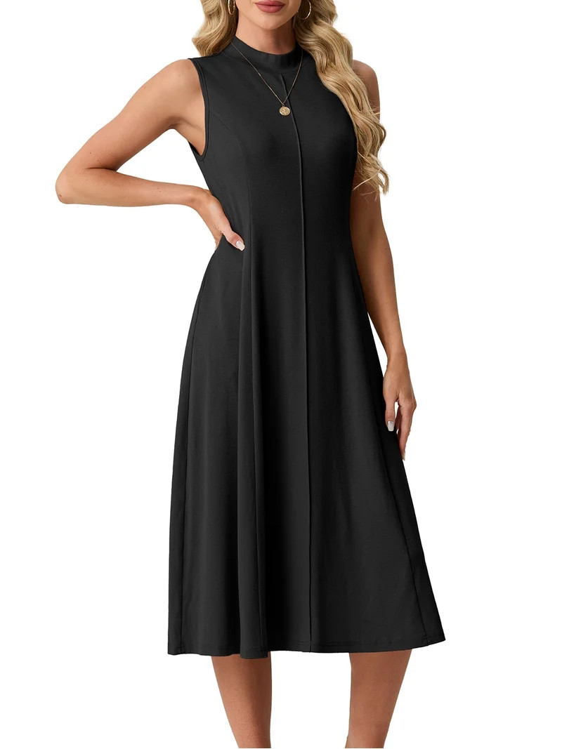 Cueply Womens Summer Dresses Casual 2026 Sleeveless Midi Dress Tank Sundress Vacation Outfits wit... | Walmart (US)