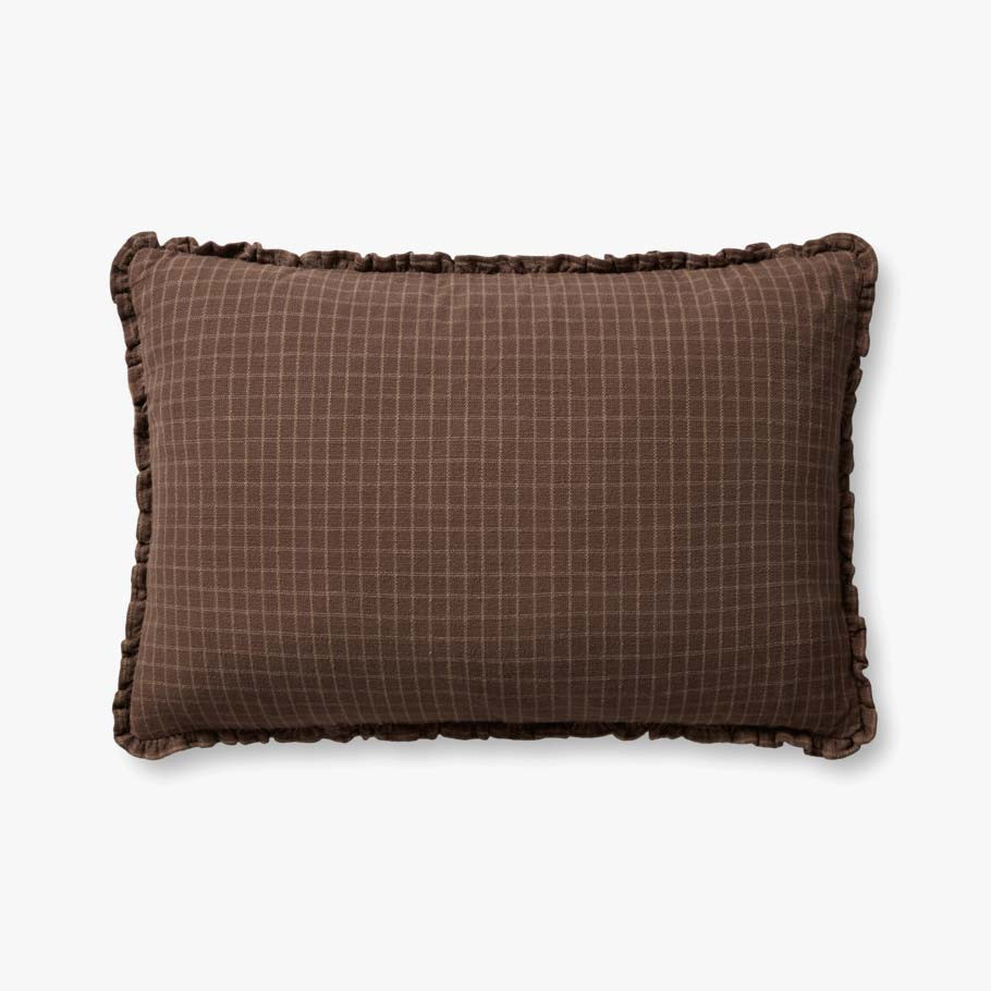 16x26 Dinah Down Pillow Chocolate | Eco Chic Home