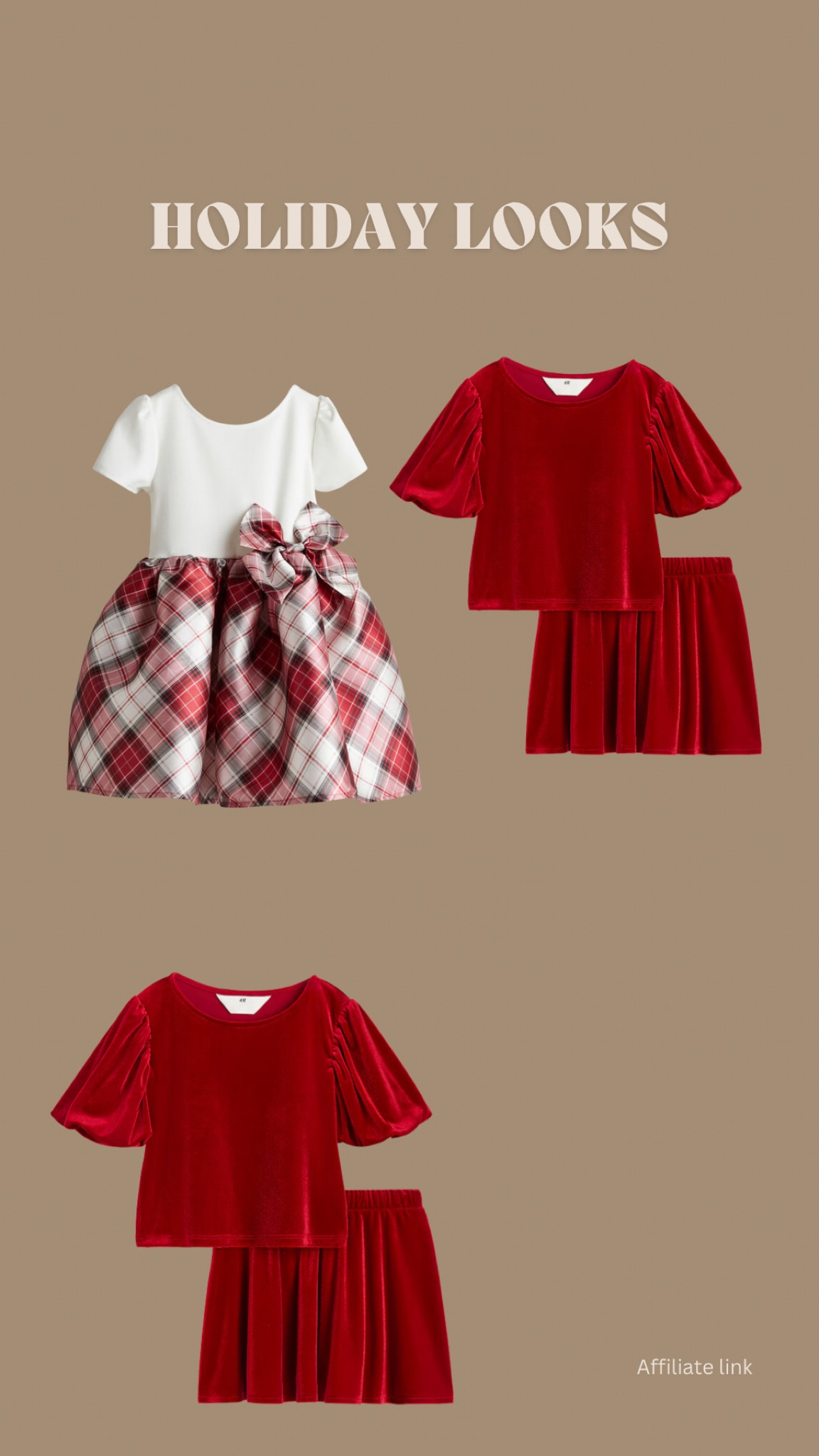 The girls picked their holiday outfits!