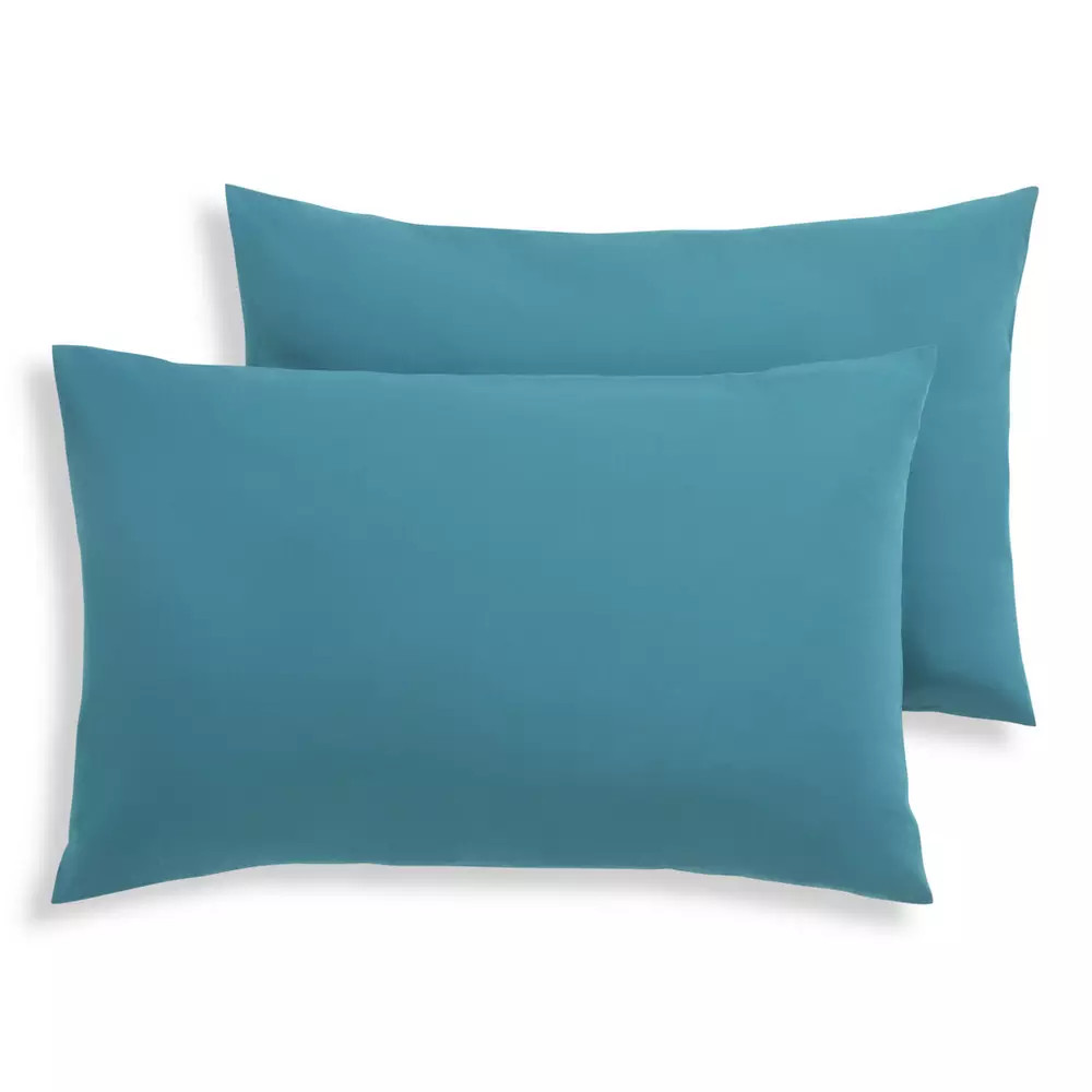 Habitat Cotton Rich 180 TC Standard Pillowcase Pair - Petrol265/1220 | argos.co.uk