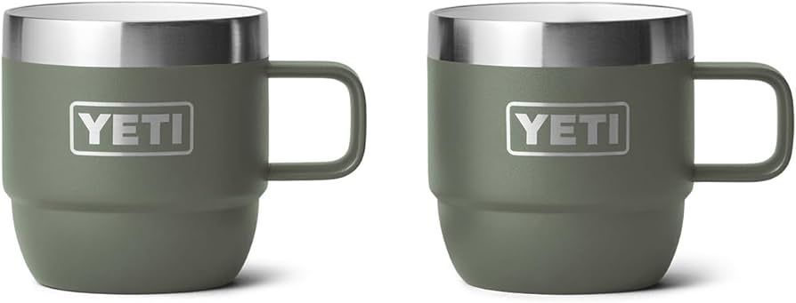 YETI Rambler 6 oz Stackable Mug, Stainless Steel, Vacuum Insulated Espresso/Coffee Mug, 2 Pack, C... | Amazon (US)