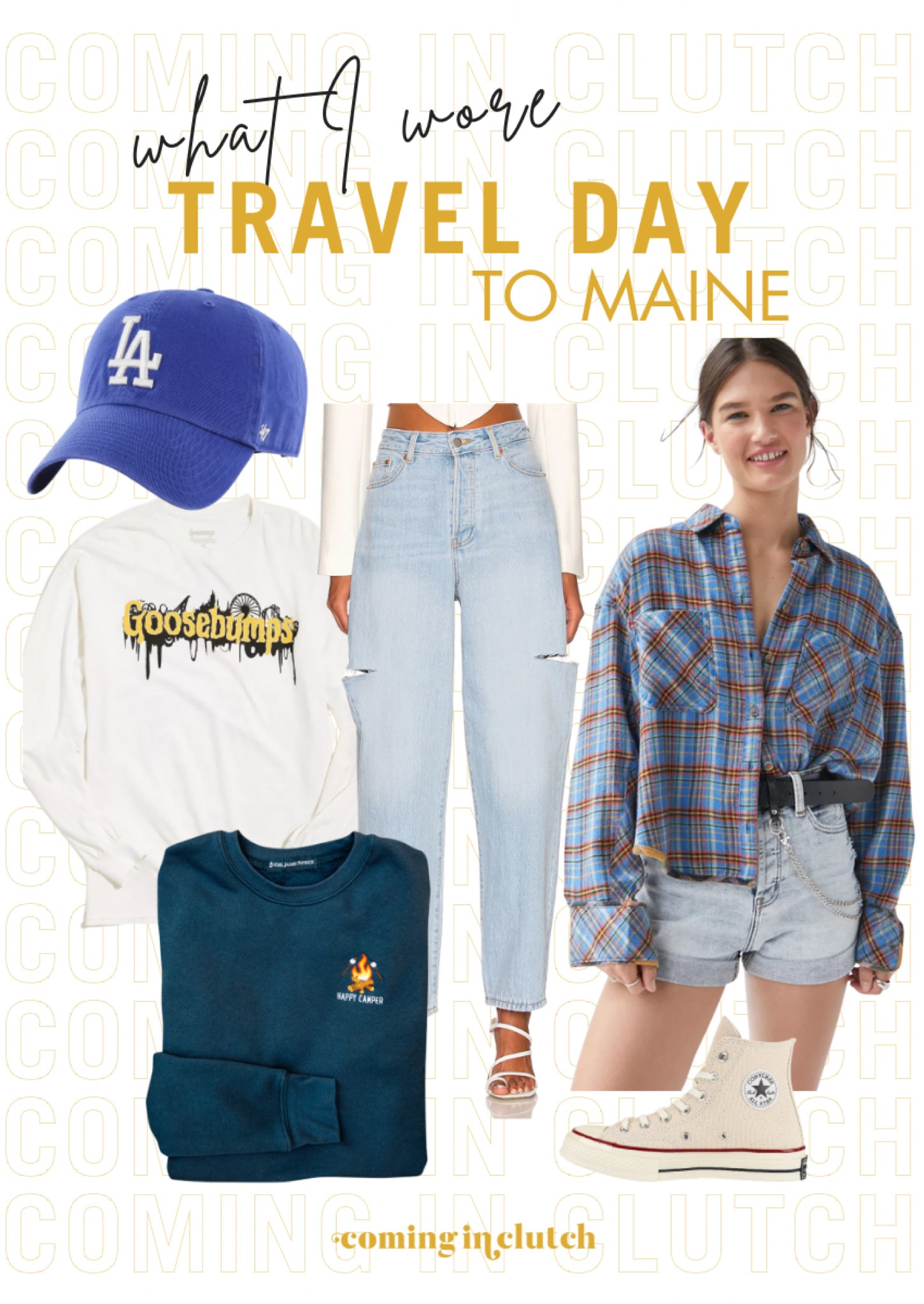 Easy travel outfit for the fall ✈️

Baseball hat, plaid, plaid flannel, plaid shirt, kjp, Kiel James Patrick, trendy denim, denim, graphic tee, casual outfit, casual fall look

#LTKstyletip #LTKSeasonal #LTKtravel