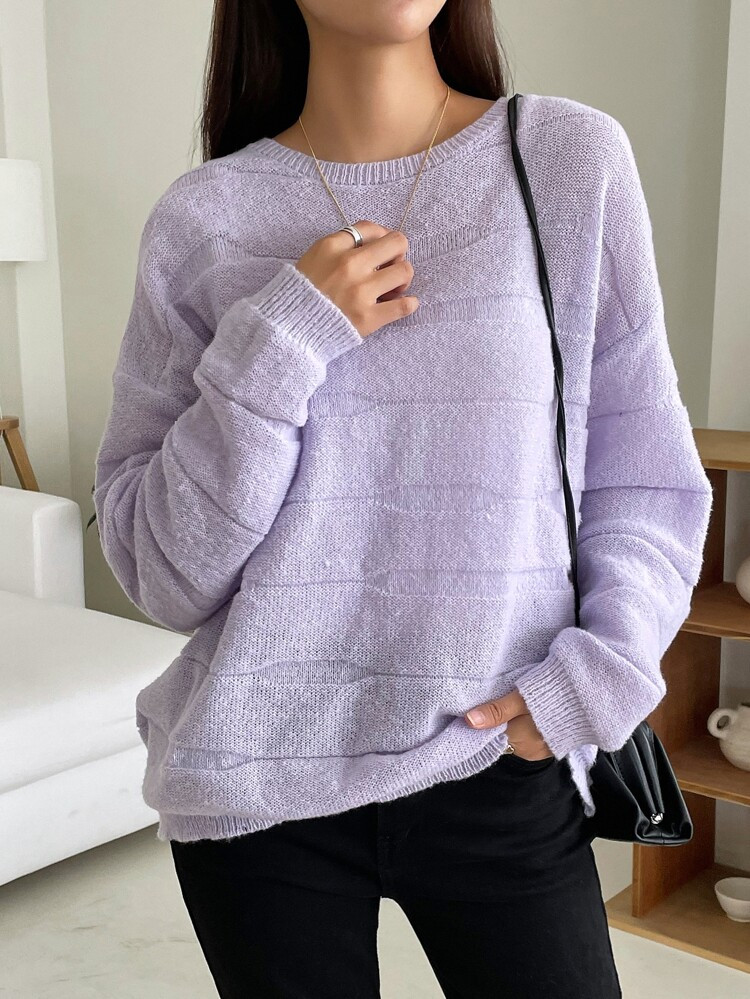 DAZY Solid Drop Shoulder Sweater | SHEIN