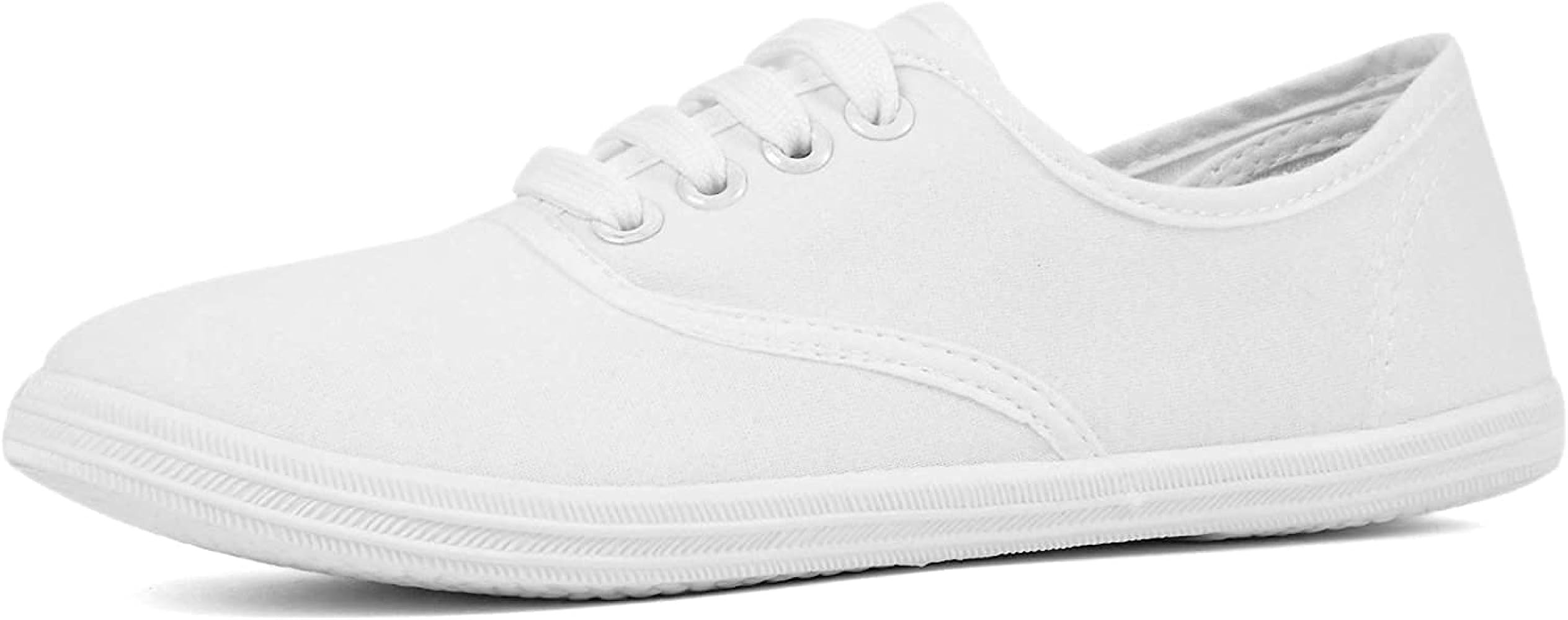 VenusCelia Women's Rainbow Canvas Lace Up Sneaker | Amazon (US)