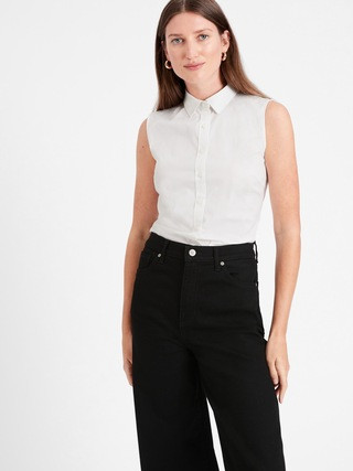 Riley Tailored-Fit Sleeveless Shirt | Banana Republic (US)