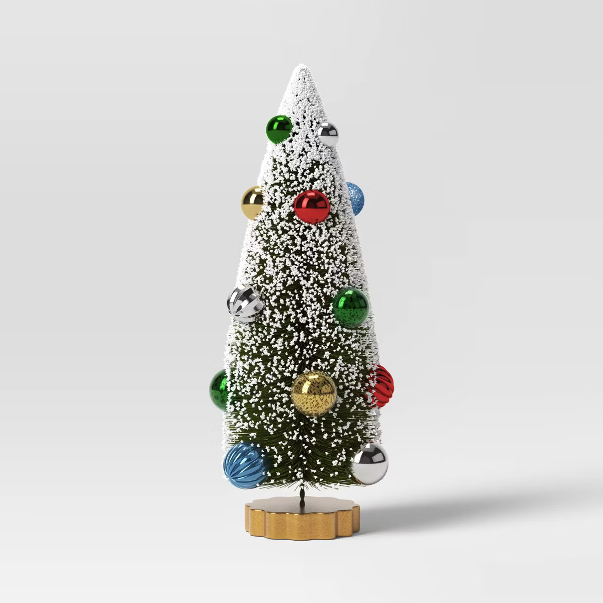 Christmas Medium Green Bottle Brush Tree Decorative Holiday Scene Prop - Threshold™ | Target