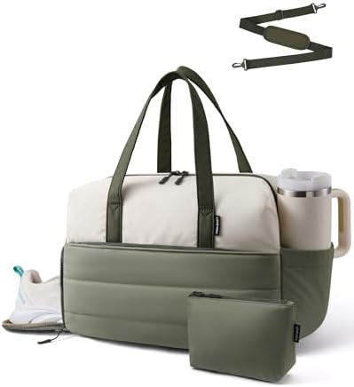 LOVEVOOK Small Gym Bag for Women with Large Tumbler Holder Pocket, Carry on Weekender Travel Duff... | Amazon (US)