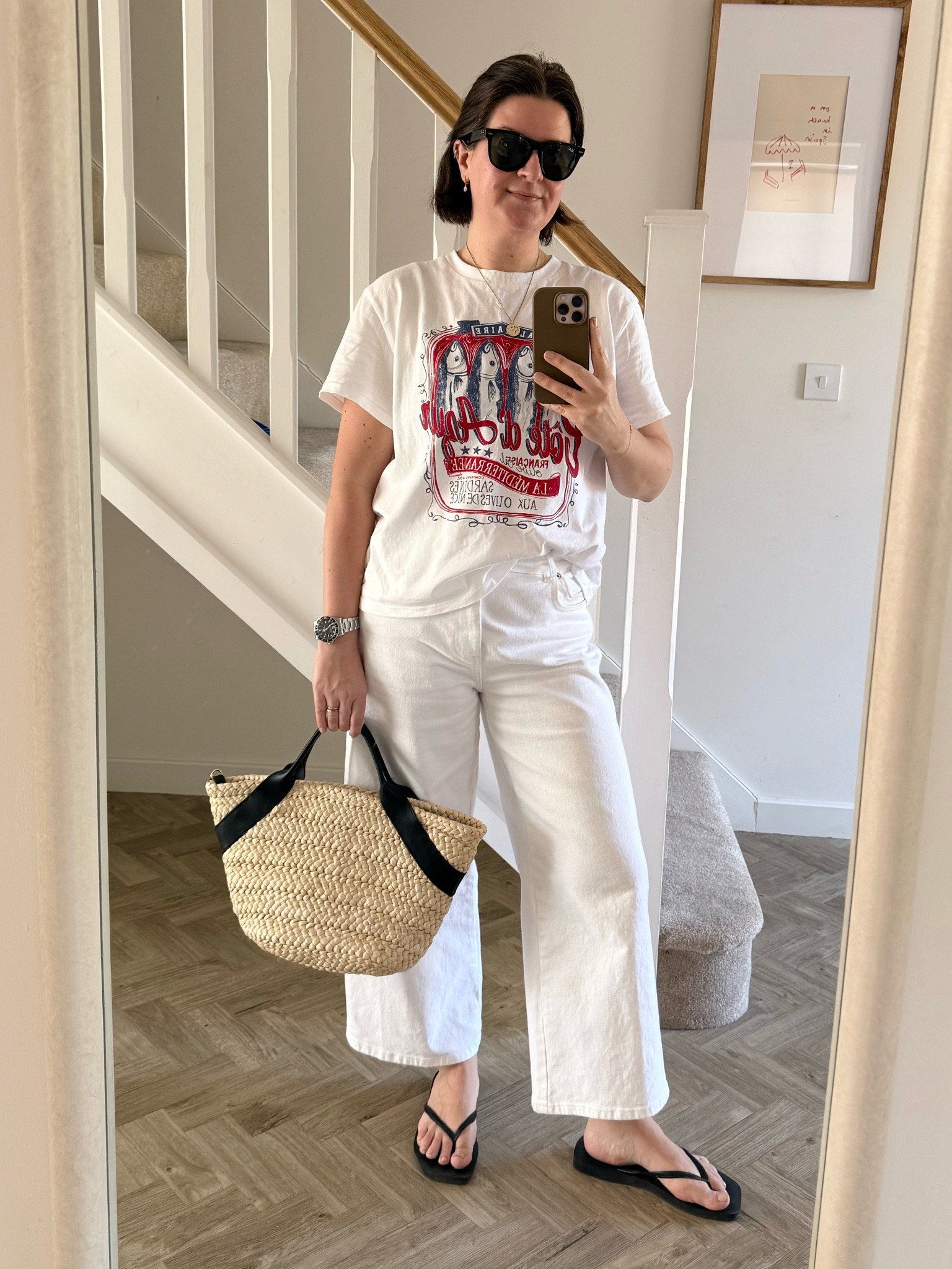 A good white jean is one of the hardest-working pieces in my spring/summer wardrobe. Add a relaxed tee and a basket bag and it feels effortless. RayBans to finish. 

#LTKspring #LTKuk #LTKsummer