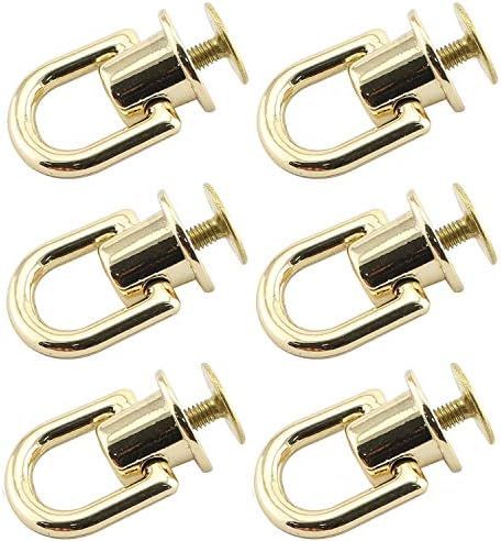 Youliang 6pcs 360 Degree Rotatable Ball Post Head Buttons with D Ring Metal Ring for Backpack Hardwa | Amazon (US)