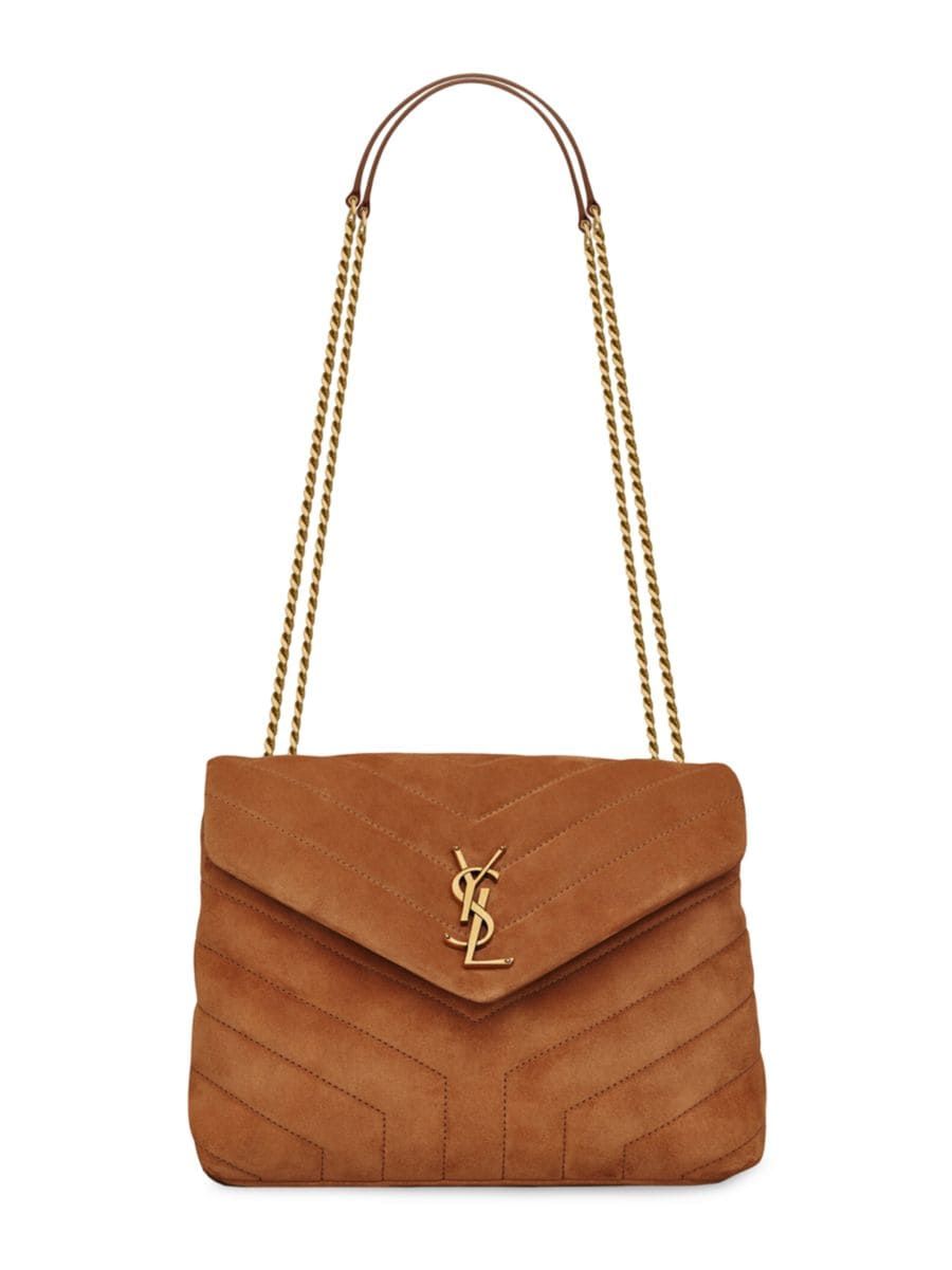 Loulou Small Chain Bag In "y"-Quilted Suede | Saks Fifth Avenue