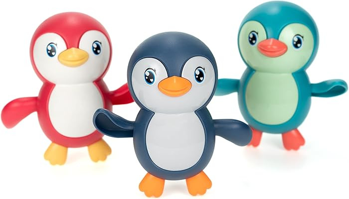 DUCKBOXX XX Bath Toys Wind up Backstroke Swimming Penguins for Kids 18M+ (3pcs) | Amazon (US)