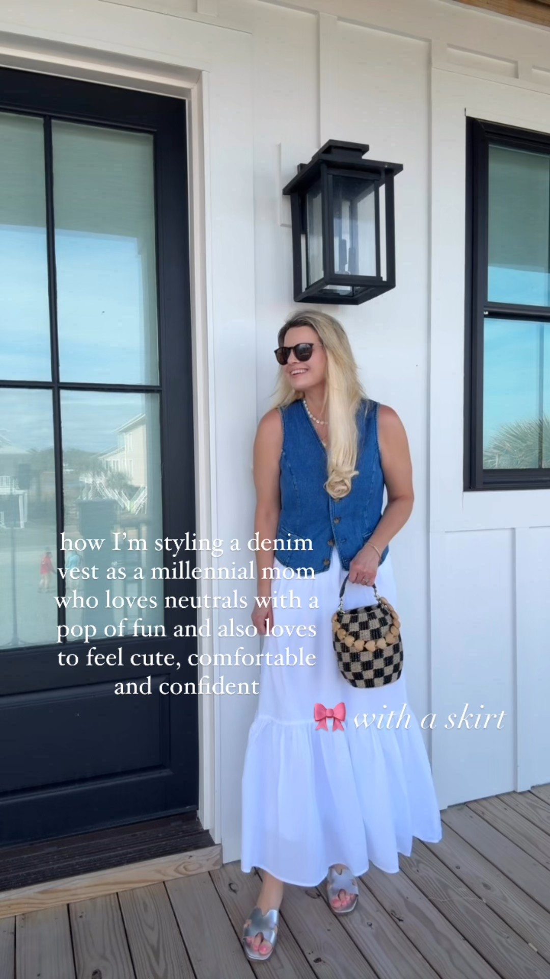 Neutrals and a pop of fun is my favorite 🩷 how I’m styling a denim vest for spring and summer 
Linking a few vests - this one did run small so I sized up from my bigger size 
Dress and shoes tts 

#LTKShoeCrush #LTKItBag #LTKFindsUnder50