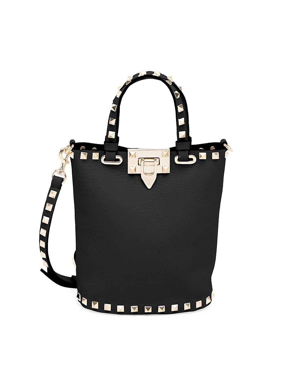 Rockstud Leather Bucket Bag | Saks Fifth Avenue