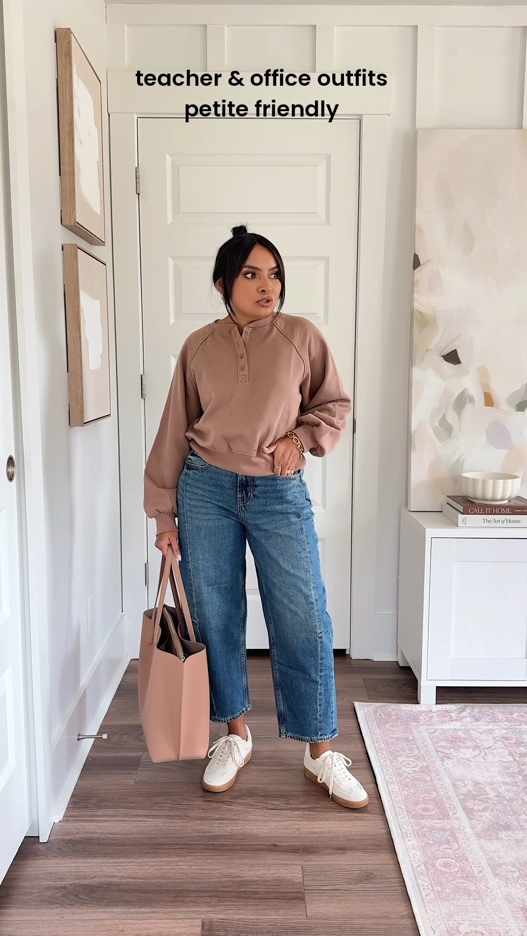 Tan pullover size xs petite TTS
Barrel blue jeans size 2 petite TTS
Sneakers size 6 TTS - color ecru mesh 


Comment SHOP below to receive a DM with the link to this post on my LTK ⬇ https://liketk.it/5kmpS #ltksalealert #ltkpetite #ltkworkwear

#LTKStyleTip #LTKWorkwear #LTKPetite