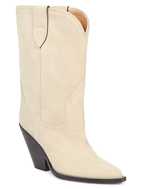 Suede Twist Mid-Calf Boots | Saks Fifth Avenue