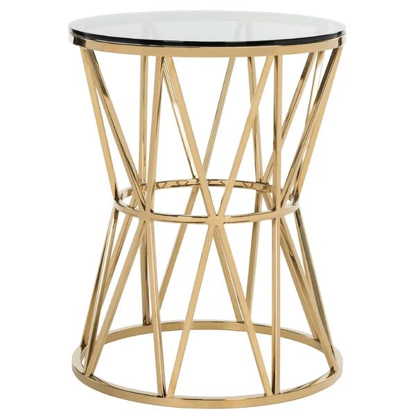 Haro Glass Drum End Table | Wayfair North America