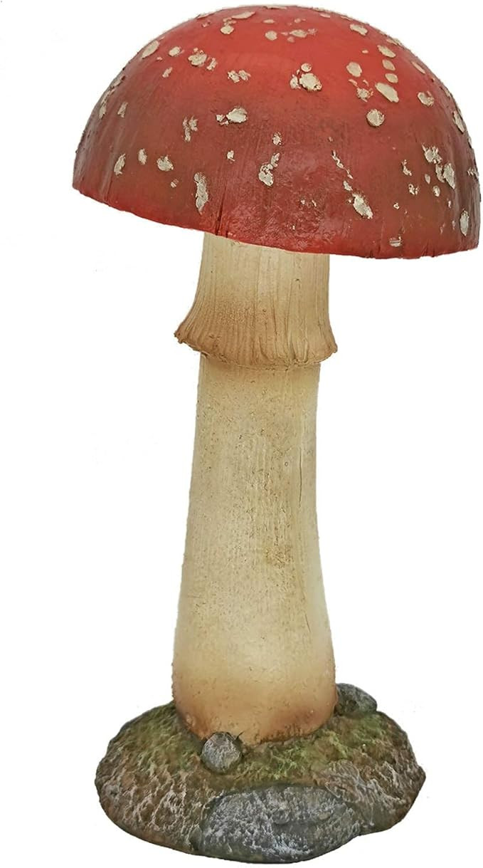 Mushroom Decor Outdoor Garden Statue - Garden Gnome's Favorite Garden Decoration Patio Decor (11.... | Amazon (US)